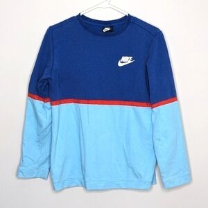 Nike Blue Two Tone Color Block Sweatshirt XL
